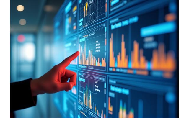 Data visualization dashboard showing event analytics and graphs